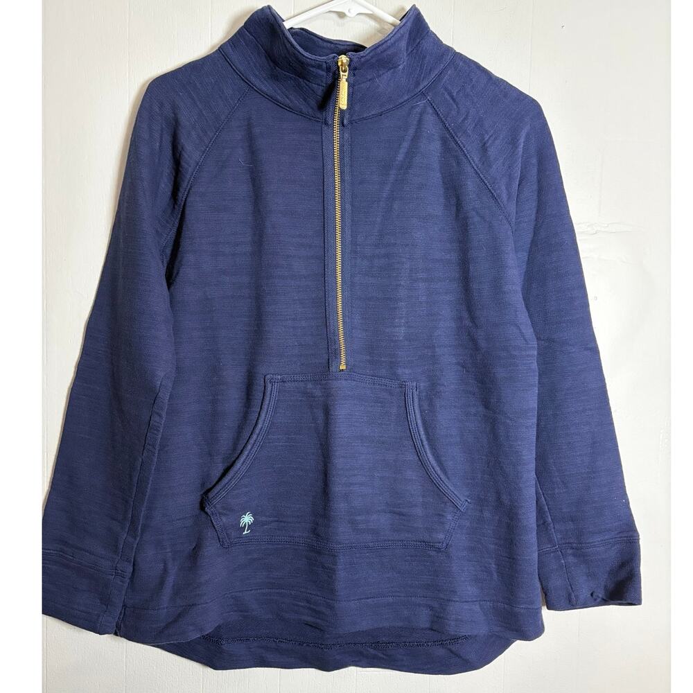 Lilly Pulitzer Women's‎ XS Navy Half Zip Casual Beachwear Long Sleeve Pullover